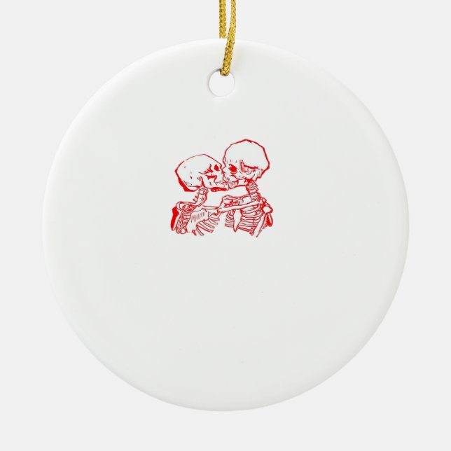 Till Death Do Us Apart (Red Transparent) Ceramic Ornament (Front)