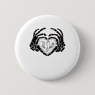 Till Death Do Us Funny Design – Ghostly Love Vibes Button