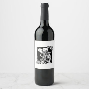 Till Death Do Us Funny Design Wine Label