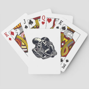 Till Death Do Us - Gothic Skeleton Couple Art Clas Poker Cards