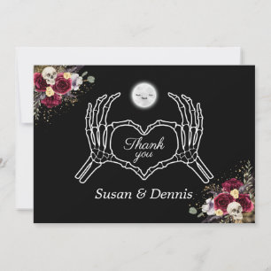 Till Death Do Us Gothic wedding Thank You Card