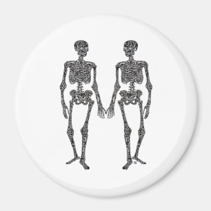 Till Death Do Us Part 2 Skeletons Classic Magnet