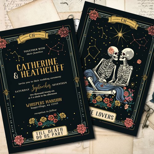 Till Death Do Us Part 3  Tarot Wedding Invitation