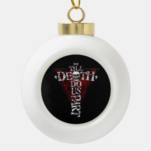 Till Death Do Us Part – Autumn Goth Aesthetic Ceramic Ball Christmas Ornament