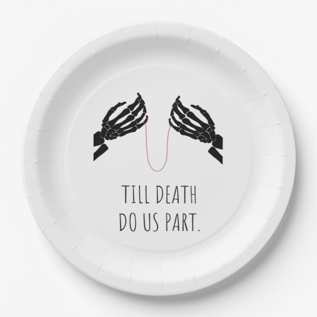 Till Death Do Us Part Boxy Paper Plates (Front)