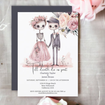 Till Death Do Us Part Bride And Groom Invitation by Ricaso_Wedding at Zazzle