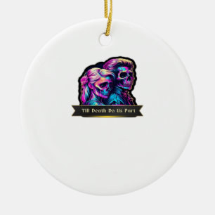 Till Death Do Us Part Classic – Autumn Gothic Vows Ceramic Ornament