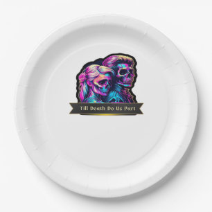 Till Death Do Us Part Classic – Autumn Gothic Vows Paper Plates