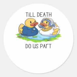 Till Death Do Us Part Classic – Autumn Love Story Classic Round Sticker