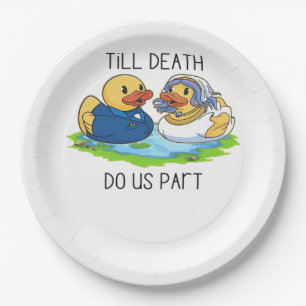 Till Death Do Us Part Classic – Autumn Love Story Paper Plates