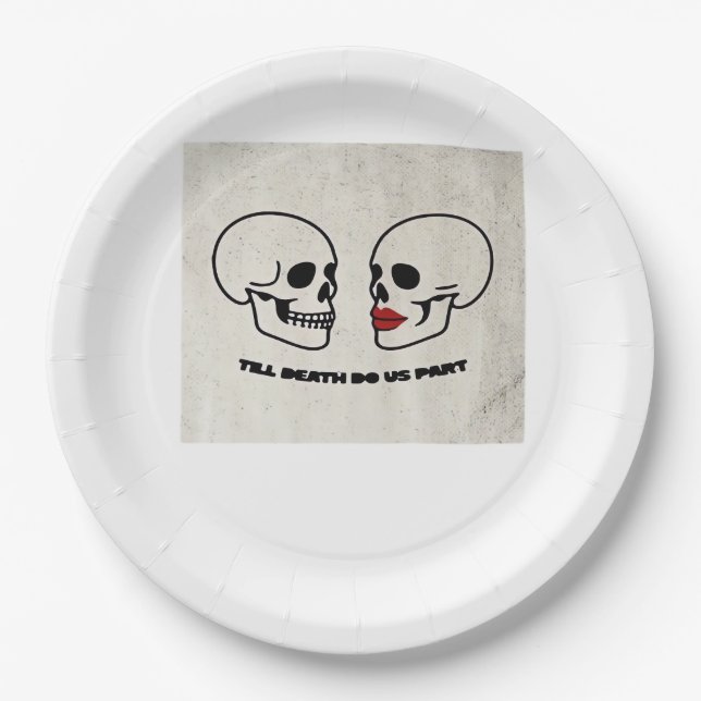 Till Death Do Us Part Classic – Autumn Romance Aes Paper Plates (Front)