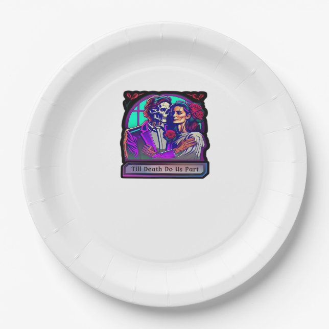 Till Death Do Us Part Classic – Basic Aesthetic Paper Plates (Front)