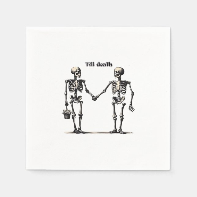 Till Death Do Us Part Classic – Funny Love Quote Napkins (Front)