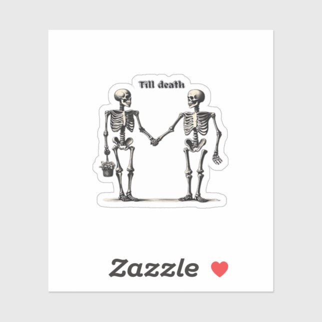 Till Death Do Us Part Classic – Funny Love Quote Sticker (Sheet)