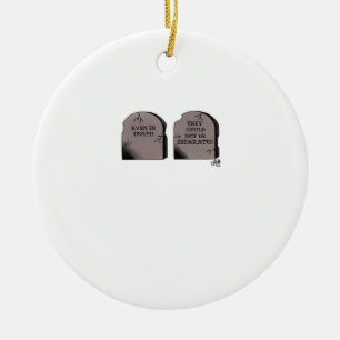 Till Death Do Us Part Classic – Funny Skeleton Cou Ceramic Ornament