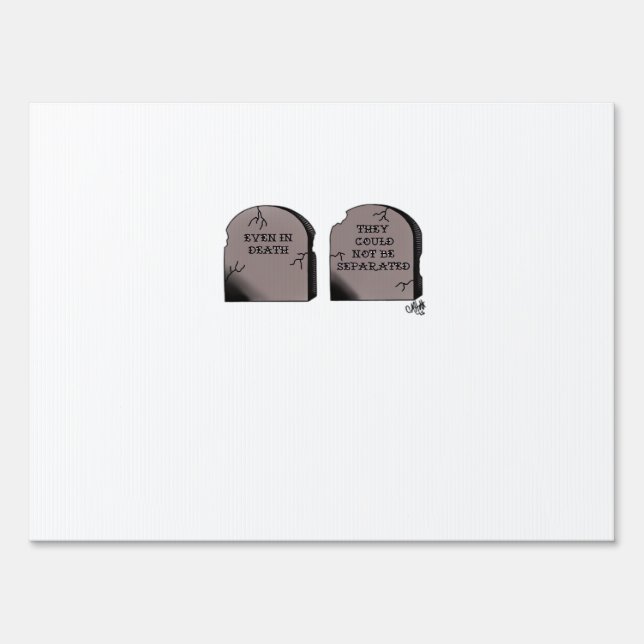 Till Death Do Us Part Classic – Funny Skeleton Cou Sign (Front)