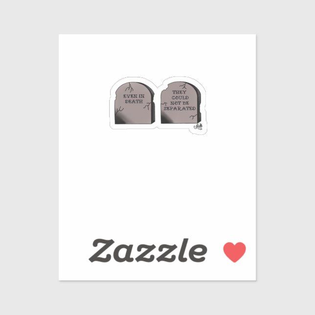 Till Death Do Us Part Classic – Funny Skeleton Cou Sticker (Sheet)
