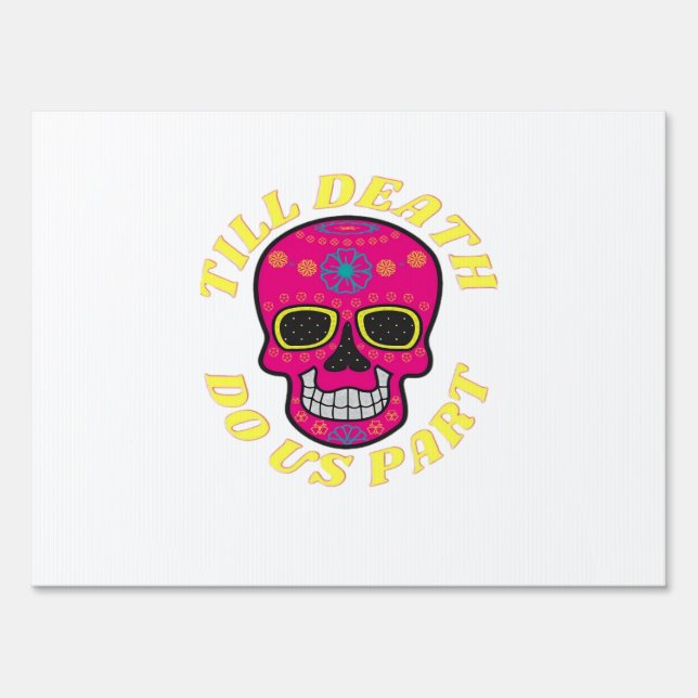 Till Death Do Us Part Classic – Gothic Wedding Sign (Front)