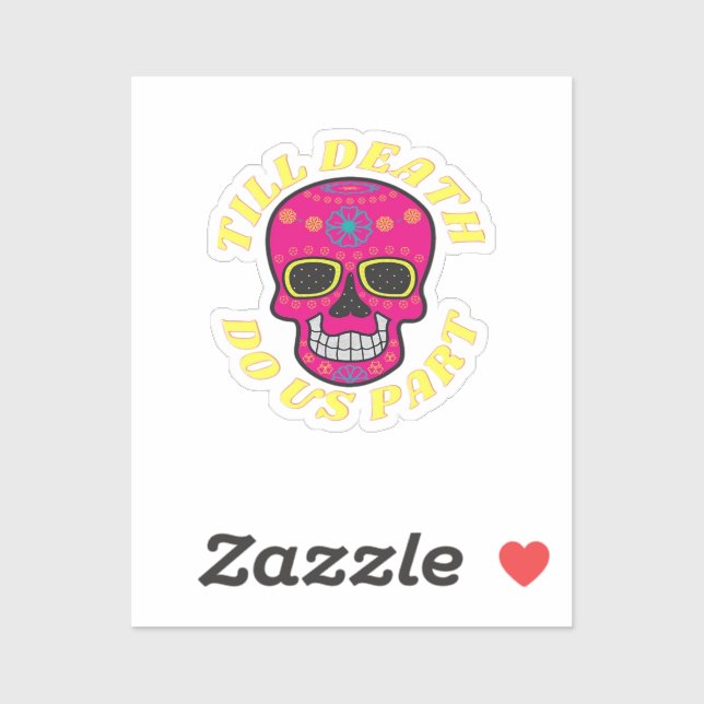 Till Death Do Us Part Classic – Gothic Wedding Sticker (Sheet)