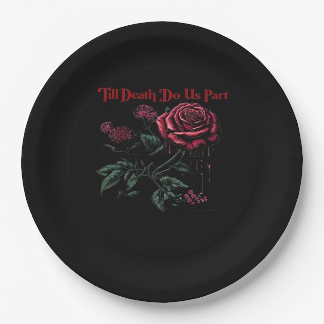 Till Death Do Us Part Classic – Love Design Paper Plates (Front)