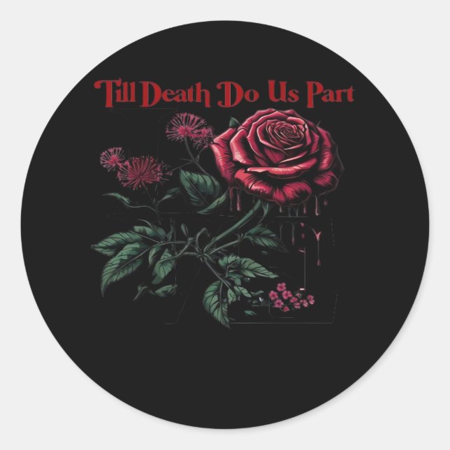 Till Death Do Us Part Classic – Love Design Round Sticker (Front)
