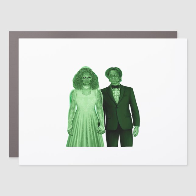 Till Death Do Us Part Classic Retro Design Car Magnet (Front)