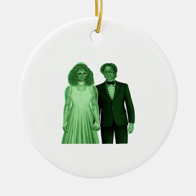 Till Death Do Us Part Classic Retro Design Ceramic Ornament (Front)