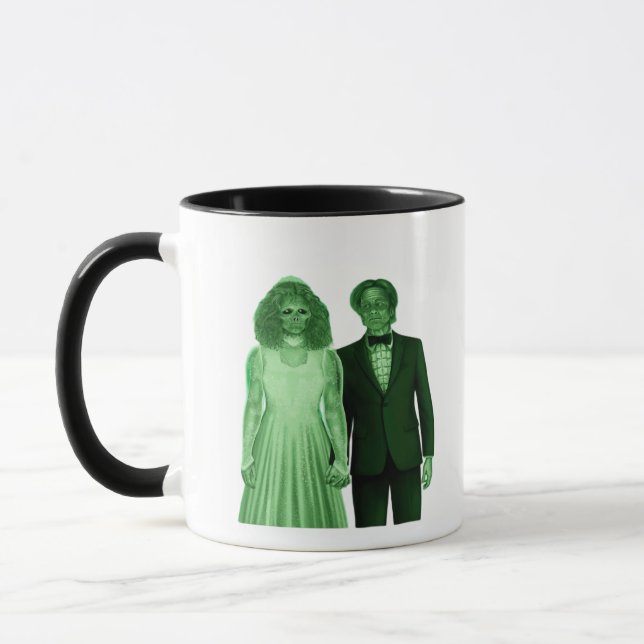 Till Death Do Us Part Classic Retro Design Mug (Left)
