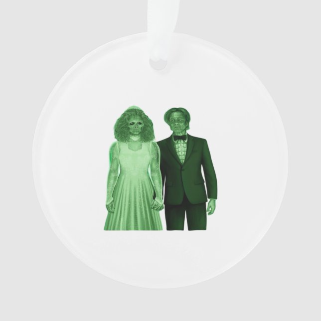 Till Death Do Us Part Classic Retro Design Ornament (Front)
