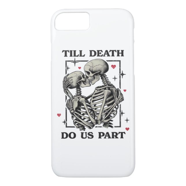 Till Death Do Us Part Classic – Skeleton Slogan Case-Mate iPhone Case (Back)
