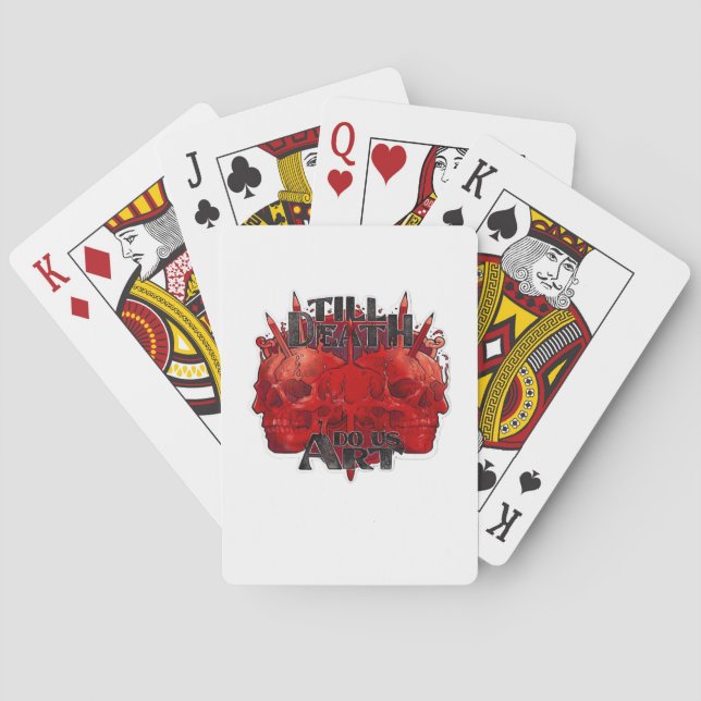 Till Death Do Us Part Classic – Skeleton Slogan Poker Cards (Back)