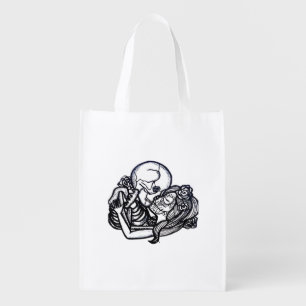 Till Death Do Us Part Classic – Spooky Skeleton Sl Grocery Bag