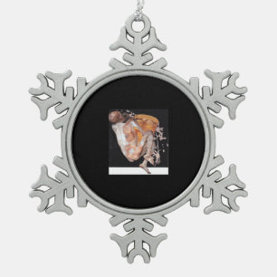 Till Death Do Us Part Classic – Spooky Soulmate Qu Snowflake Pewter Christmas Ornament