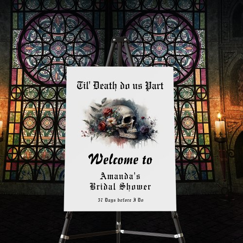 Till Death Do Us Part Dark Moody Bridal Shower Foam Board