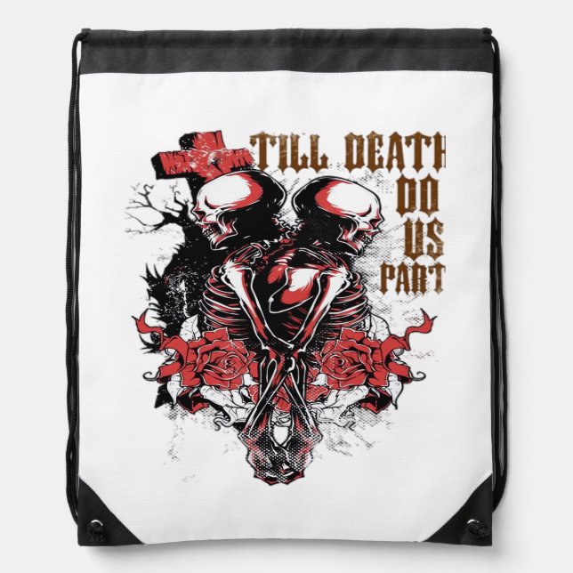 Till Death Do Us Part Essential – Spooky Soulmate  Drawstring Bag (Front)