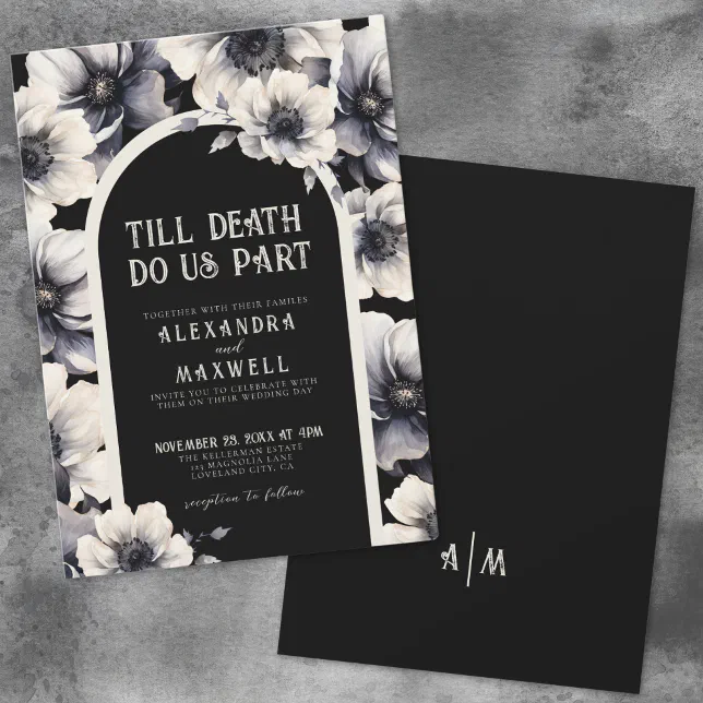 Till Death Do Us Part Floral Wedding Invitation | Zazzle