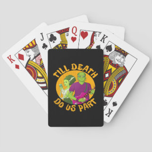 Till Death Do Us Part! Funny Halloween Design For Poker Cards