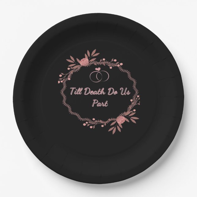 Till Death Do Us Part – Ghostly Wedding Paper Plates (Front)