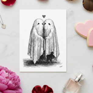 Till Death Do Us Part Ghosts Couples Postcard