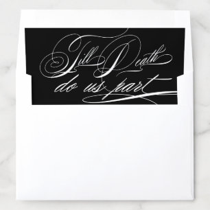 Till Death Do Us Part Goth Glam Wedding Envelope Liner