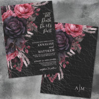 Till Death Do Us Part Gothic Black Floral Wedding