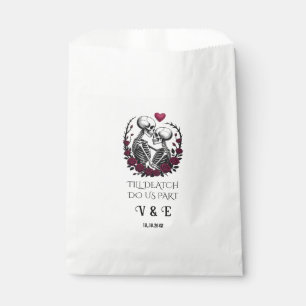 Till Death Do Us Part Gothic Black-White Wedding Favor Bag