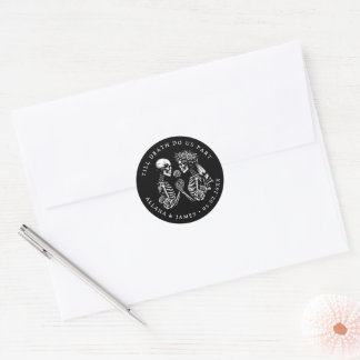 Till Death Do Us Part Gothic Classic Round Sticker