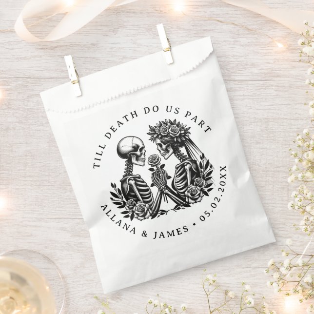Till Death Do Us Part Gothic Favor Bag (Clipped)