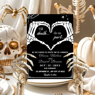Till Death Do Us Part Gothic Halloween Wedding Invitation