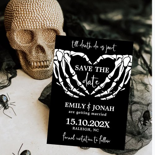 Till Death Do Us Part Gothic Halloween wedding Save The Date