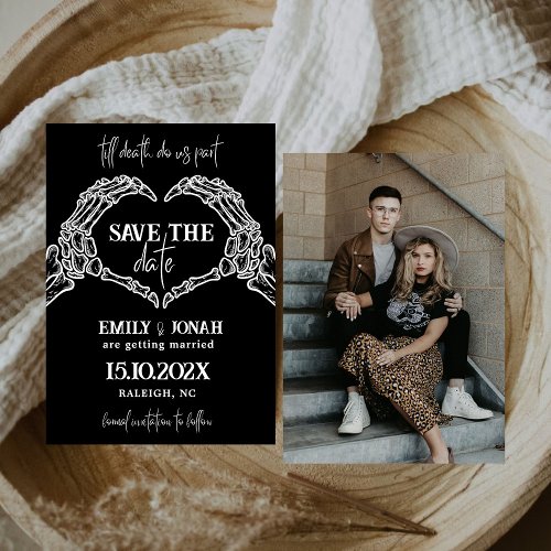 Till Death Do Us Part Gothic Halloween wedding Save The Date