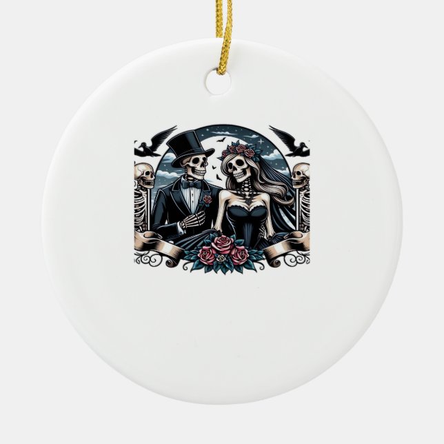 Till Death Do Us Part – Gothic Love Ceramic Ornament (Front)