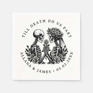 Till Death Do Us Part Gothic Napkins