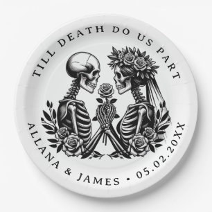Till Death Do Us Part Gothic Paper Plates